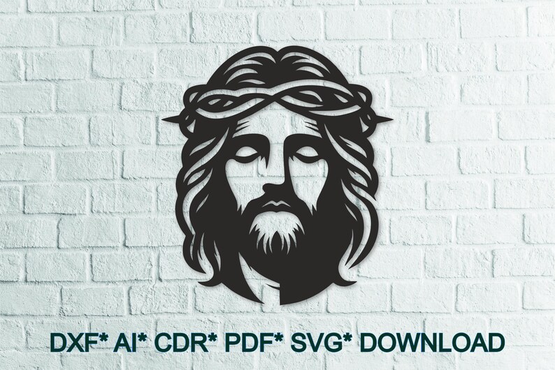 Jesus Digital Files – Jesus SVG , Jesus DXF - Dxf Svg Pdf Ai Cdr for ...