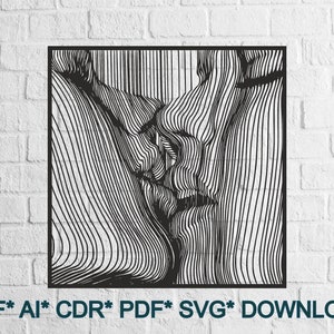 Couple SVG, Love cut file laser, dxf for plasma, Hot cnc wood wall decor, svg for Cricut, Silhouette dxf, papercut template