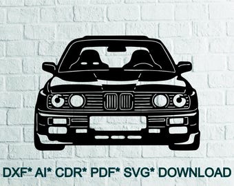 Fichiers numériques BMW - Bmw Z8 SVG, voiture dxf svg, Dxf Svg Pdf Ai Cdr pour découpe laser, CNC, plasma, jet d'eau, téléchargement