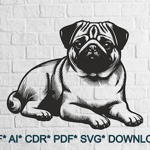 Dog SVG DXF, Animals cut file laser, dxf for plasma, Sweet cnc wood wall decor, svg for Cricut, Silhouette dxf, papercut template