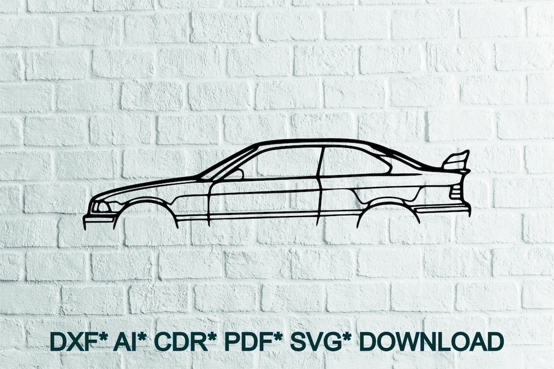 Bmw E36 Digital Files – Bmw E36 SVG , Car DXF , Dxf Svg Pdf Ai Cdr for ...