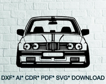Fichiers numériques BMW - Bmw Z8 SVG, voiture dxf svg, Dxf Svg Pdf Ai Cdr pour découpe laser, CNC, plasma, jet d'eau, téléchargement