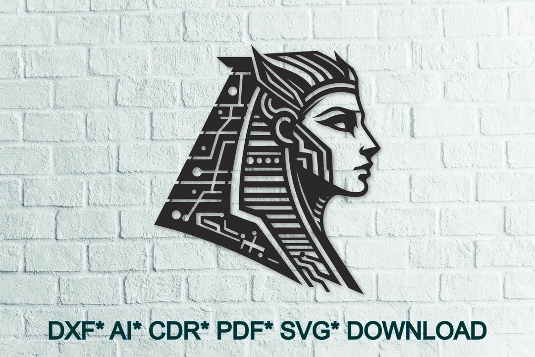 Queen Egypt Digital Files – Pharaoh Dxf - Pharaoh Svg - Queen Egypt SVG ...
