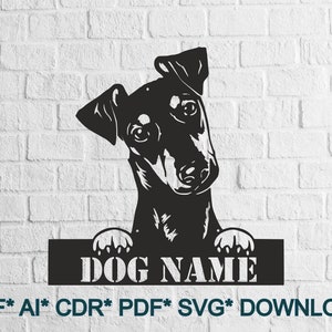 Manchester Terrier Dog - SVG/DXF - animal svg\dxf - Digital Download (Dxf, Svg, Pdf, Cdr, Ai) - Laser CNC Plasma Waterjet - Dog Svg