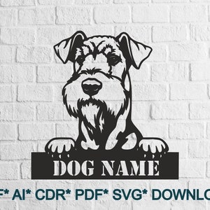 Airedale Terrier Dog - SVG/DXF - animal svg\dxf - Digital Download (Dxf, Svg, Pdf, Cdr, Ai) - Laser CNC Plasma Waterjet - Dog Svg - Dog dxf
