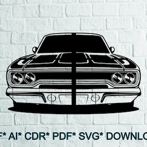 American Muscle Car Digital Files – American Muscle Car SVG , Car  DXF ,  Dxf Svg Pdf Ai Cdr for Laser Cut, CNC, Plasma, Waterjet, Download