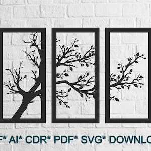 Leafs SVG cut file, cricut, dxf files for plasma, wood cut files, dxf files for laser, files for cnc, Laser Cutting, wall decor