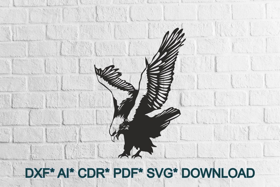 Eagle SVG DXF, Animals Cut File Laser, Dxf for Plasma, Eagle Cnc Wood ...