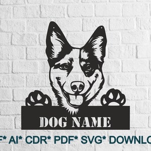 Australian Cattle Dog - SVG/DXF - animal svg\dxf - Digital Download (Dxf, Svg, Pdf, Cdr, Ai) - Laser CNC Plasma Waterjet - Dog Svg