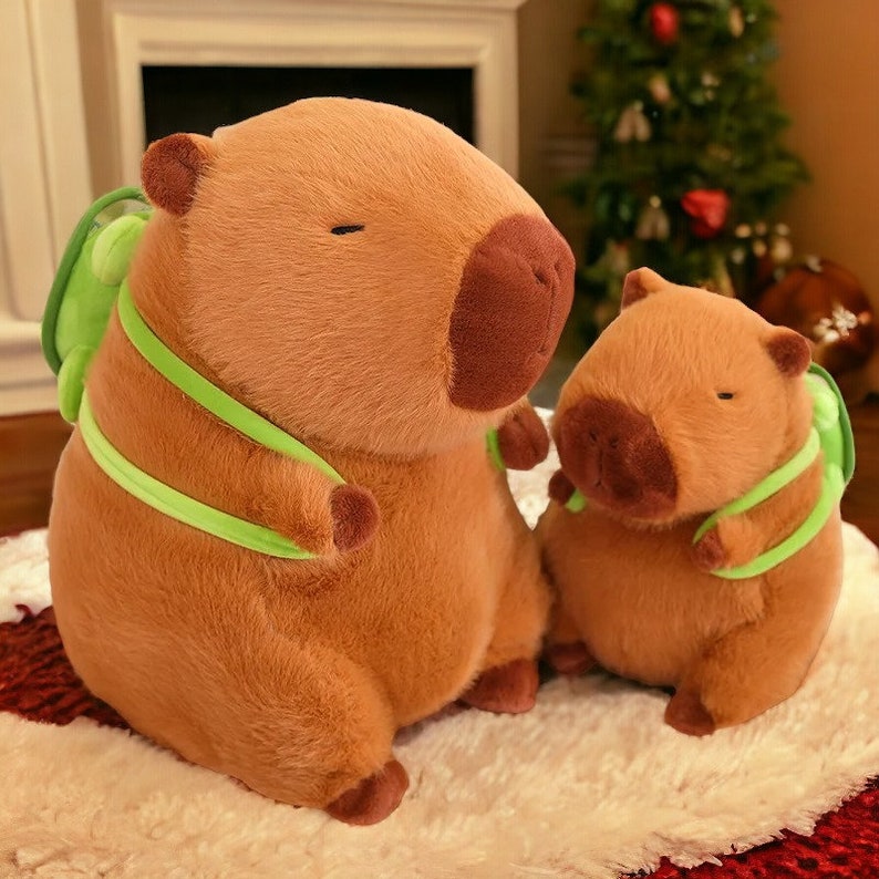 Capybara Plüschtier Mit Rucksack – Ca. 25 Cm, Superweich, Süßes Kuscheltier Für Kinder & Sammler