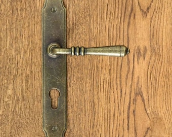 Old English Style Antique Lever Door Handles DEVON, Zylinder betätigt Hebel 72mm antik gold, Kunst Dekor 
