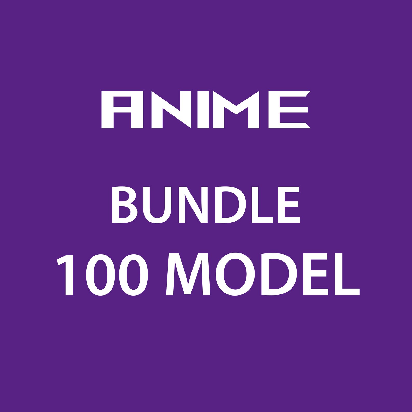 Anime STL Pack, Anime 3D Model Bundle, Anime Figure Pack, Anime 3D Print Files, Anime Miniatures