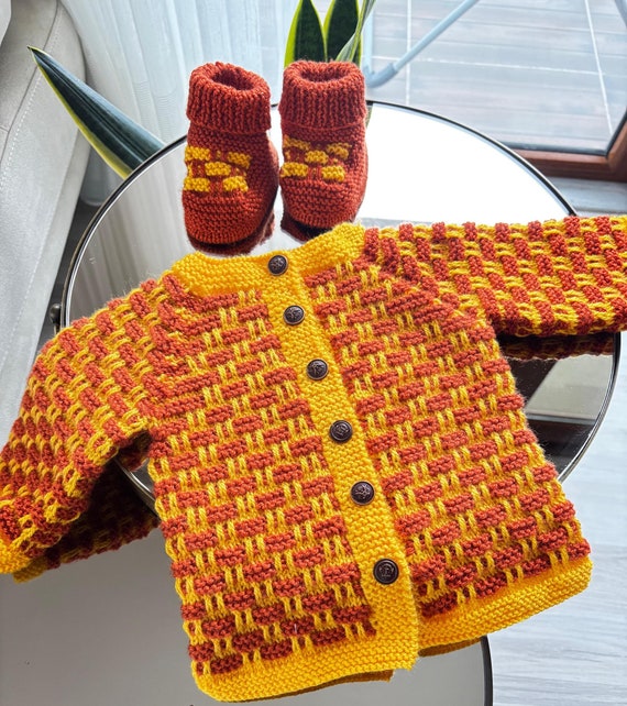Baby Strickjacke Selbstgestrickte Babyjacke Neue Handgestrickte