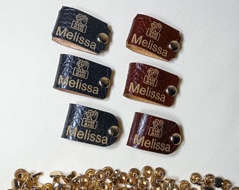 Personalized Faux Leather Tags: Custom Knitting & Crochet Labels