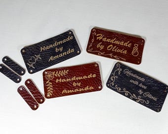 Custom Faux Leather Tags: Personalized Knitting & Crochet Labels