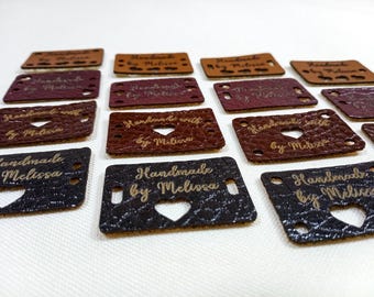 Sew-On Tags: Custom Faux Leather Labels for Handmade Items