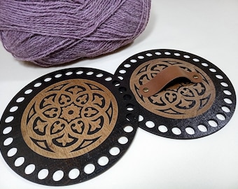 Wooden Base and Lid for Crochet Basket