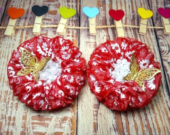 Pigtail bow set: handmade bows for girl
