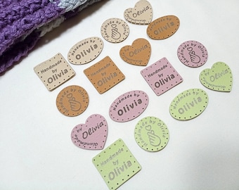 Custom Faux Leather Tags: Sew-On Tags for Handmade Items