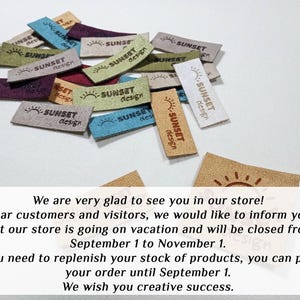 Faux Suede Tags, Custom Tags, Sewn tags, Faux Suede Tags for Hanmade Items, Tags For Knitted Hats, Knitting Tags