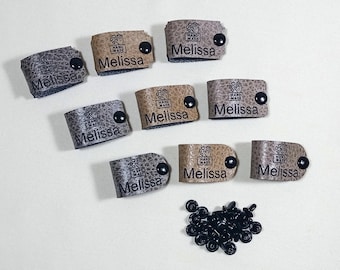 Custom Faux Leather Tags: Personalized Knitting Labels