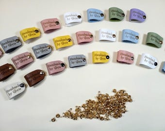 Custom Tags: Faux Leather Personalized Labels for Handmade Items