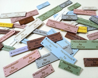 Custom Faux Leather Mini Tags: Personalized Labels for Handmade Items