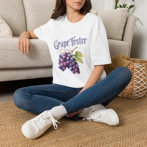 Grape Tester T-Shirt | Vintage Grapes Illustration