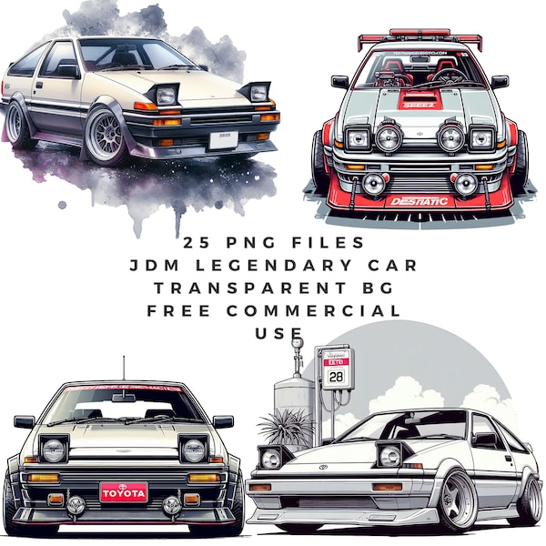 JDM cars Watercolor Clipart, Japanese Cars Sublimation, Japanese Tuner Car 20 PNG| Transparent background