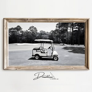 Frame TV Art Golf Cart Digital Download Frame TV Art Golf Course Frame TV Art Golfing in Tv Art Golfer's Art Golfing Decor Tv Art Golfer