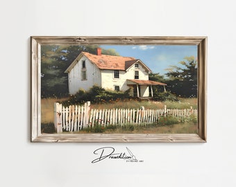 Marco de TV Arte Campestre Casa de Campo Descarga Digital Marco de TV Arte Casa de Campo Pintura Marco de TV Arte Cabaña Pintura Arte Rural Rústico para Marco de TV