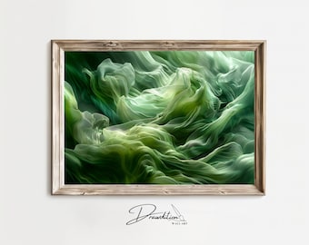 Green Abstract Wall Art DIGITAL DOWNLOAD Green Abstract Print Green Art Contemporary Art Poster Green Abstract Artwork Fashion Decor