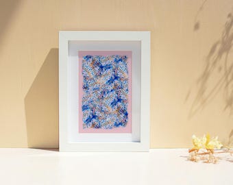 Watercolour Fish Printable Wall Art | Abstract Blue Peach Ocean Print | Digital Download | Coastal Bathroom Bedroom Decor Gift