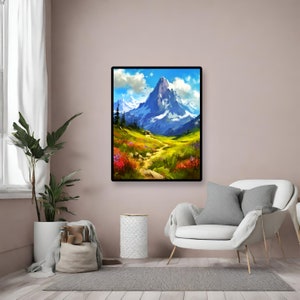 Impresión de arte digital inspirada en la naturaleza - Arte de pared moderno - Arte imprimible - Decoración de pared con ilustraciones - Descarga digital de decoración del hogar