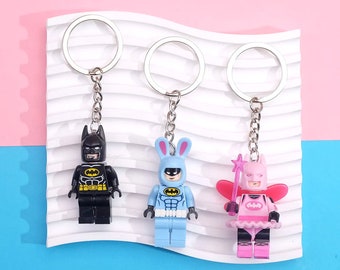 Pink Fairy Batman Lego Keychain