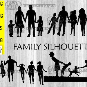 Family Silhouette, Family Silhouette svg, Silhouette, Family Silhouette png, reunion, family, silhouettes, reunion silhouette, prints