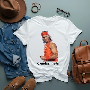 Rafael Nadal Tribute Tee, Tennis Fan Shirt, Sports Retirement Gift, Unisex Cotton T-shirt, Athlete Farewell Top
