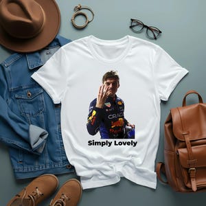 Max Verstappen Simply Lovely T-Shirt - Trendy F1 Racing Fans Apparel, Cute Red Bull Racing Tee, Formula 1 Racing Driver Shirt, Graphic