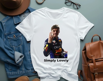 Max Verstappen Simply Lovely T-Shirt - Trendy F1 Racing Fans Apparel, Cute Red Bull Racing Tee, Formula 1 Racing Driver Shirt, Graphic