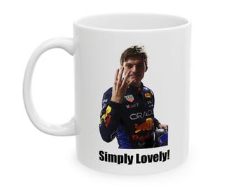 Max Verstappen Simply Lovely Coffee Mug, F1 Racing Fans Coffee Mug, Cute Red Bull Racing Mug, Formula 1 Racing Driver Coffee Mug, Goat