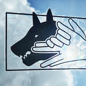 JJK Suncatcher Window Cling Decal - Devine Dog