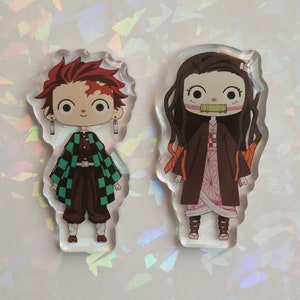 Demon Slayer inspired acrylic lapel pins