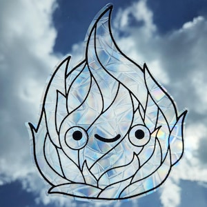 Adhesivo decorativo para ventana con diseño de El castillo ambulante de Howl - Calcifer