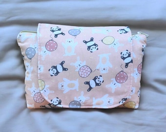 Trousse de toilette pour bébé avec des pandas, des lapins et des ours