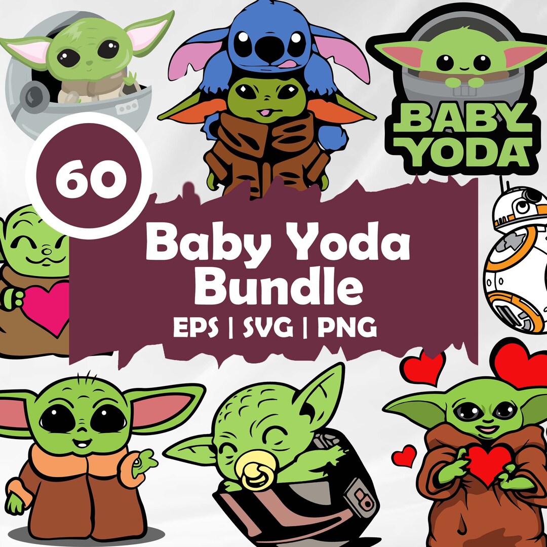 Grogu Svg, Baby Yoda Svg Bundle, Baby Yoda Clipart, Cartoon Movie Svg