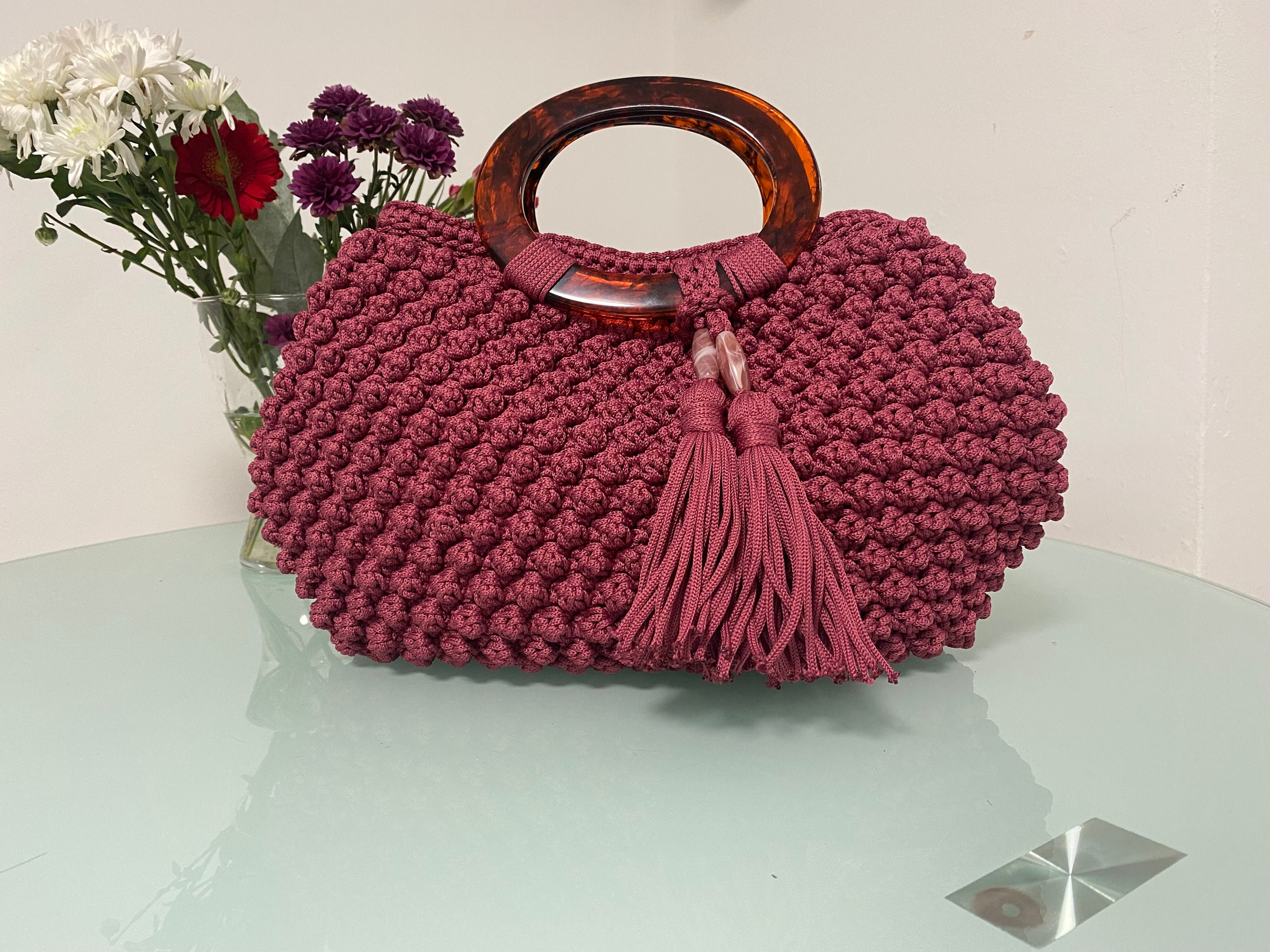 ★TOUT Y EST★ TSW Wavy Crochet Bag Pink SWBGCC001PN Amazon.com: Stizimn Crochet Summer Beach Tote Shoulder Hobo