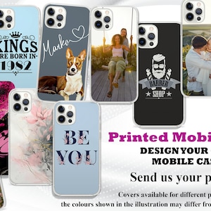 Custom iPhone Case, Business Logo Case for iPhone 15 Pro Max / 14 Pro / 13/ 12 Pro / 12 Mini / 11 Pro Max / XR / 8 Plus - Add Your Own Logo