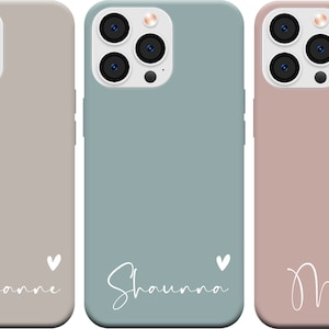 Iniciais personalizadas da capa de telefone com nome capa pastel de silicone macio para Apple iPhone 15 Pro Max, 14 Plus, 13, 12, 11, XR, XS e Samsung HTC mais