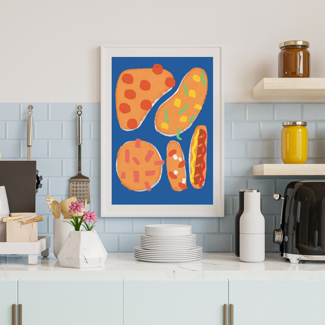 Abstract Pizza Digital Art Print | Artist Original | Printable,instant ...