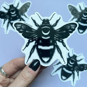 Gotische Biene Aufkleber | Tattoo inspirierte Gothic Aufkleber